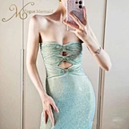 rhinestone strapless dress